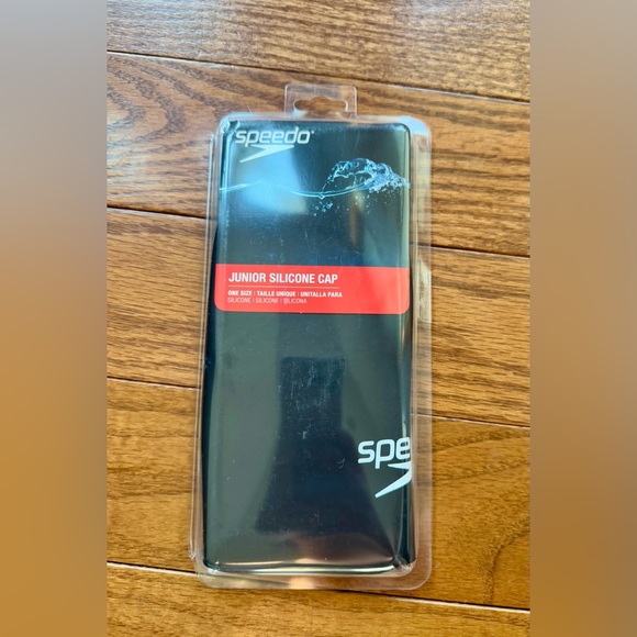 Speedo Unisex-Youth Swim Cap Silicone Junior Black - Picture 1 of 2